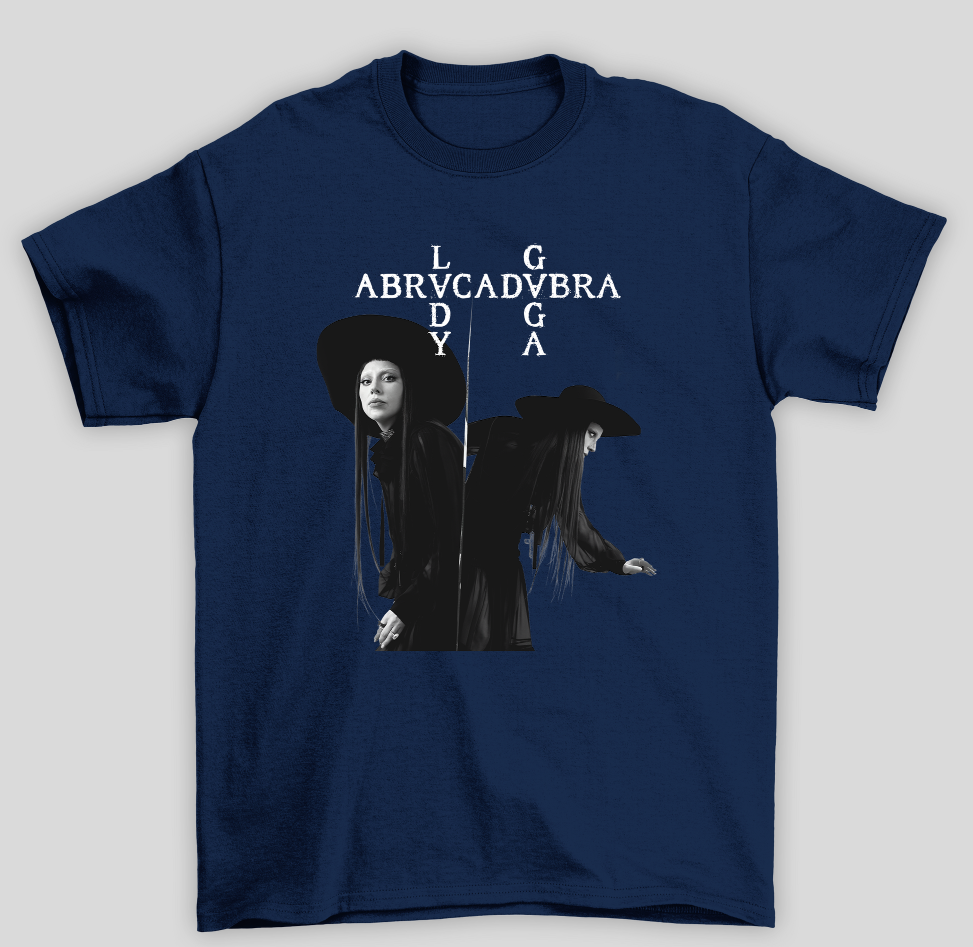 Camiseta Básica Lady Gaga Abacadabra Music- azul-marinho