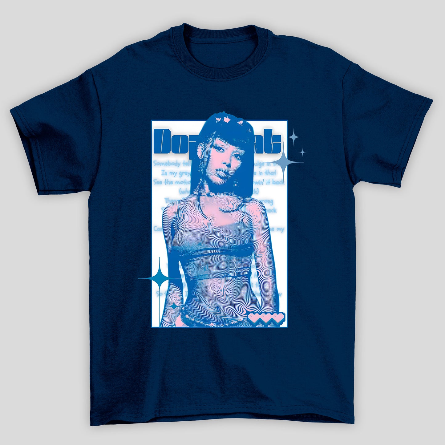 Camiseta Básica Doja Cat Blue Poster