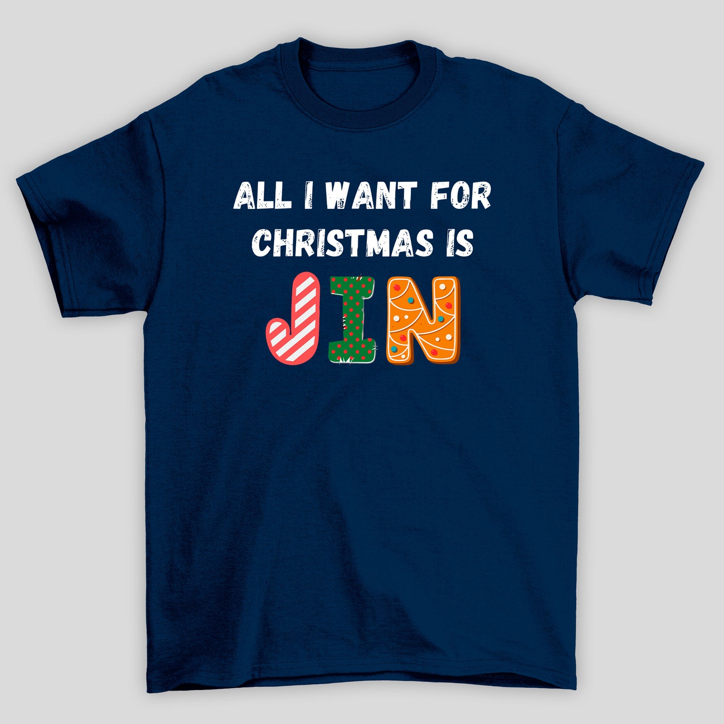 Camiseta Básica Christmas BTS All I Want For Christmas Is Jin