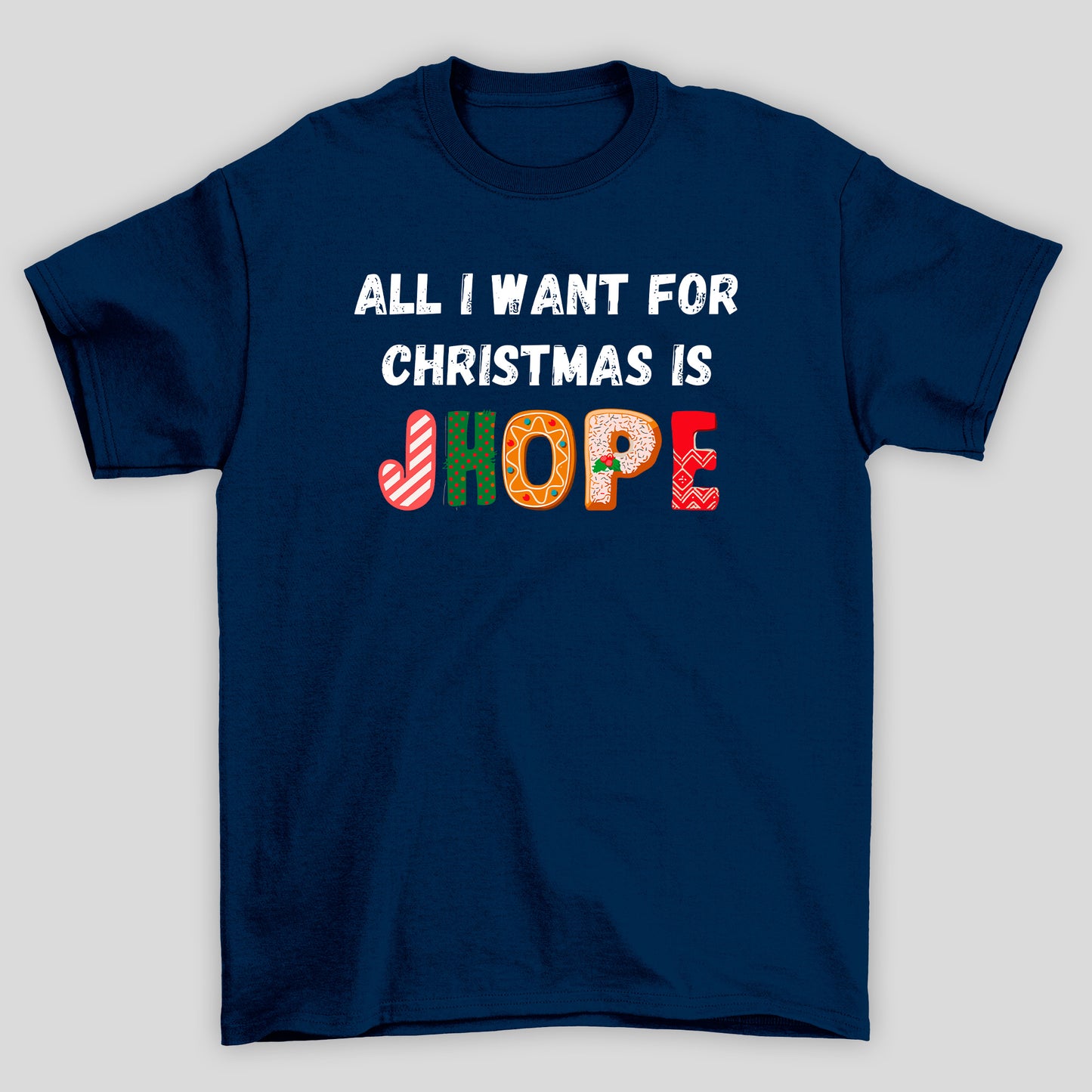 Camiseta Básica Christmas BTS All I Want For Christmas Is JHope