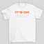 Camiseta Básica Tate McRae It's Ok I'm Ok- branco