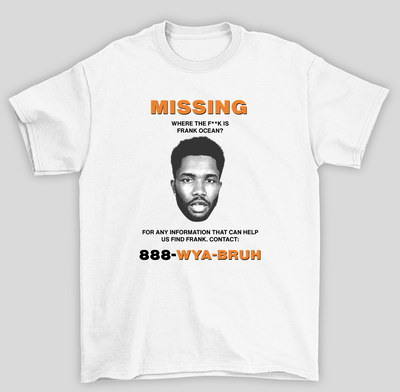 Camiseta Básica Frank Ocean Missing
