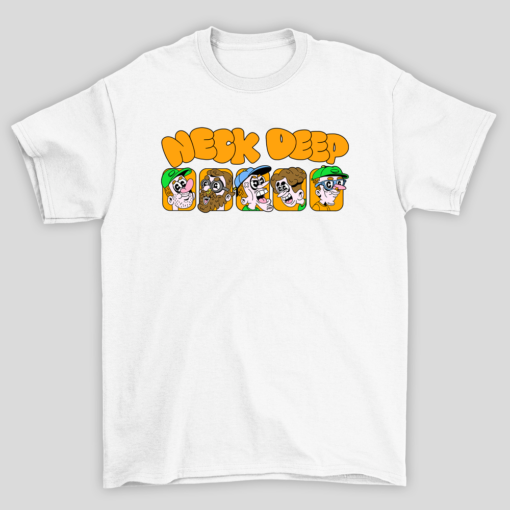 Camiseta Básica Neck Deep Cartoon