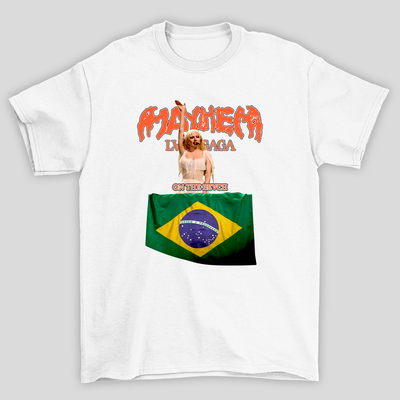Camiseta Básica Lady Gaga Mayhem On The Beach Brasil