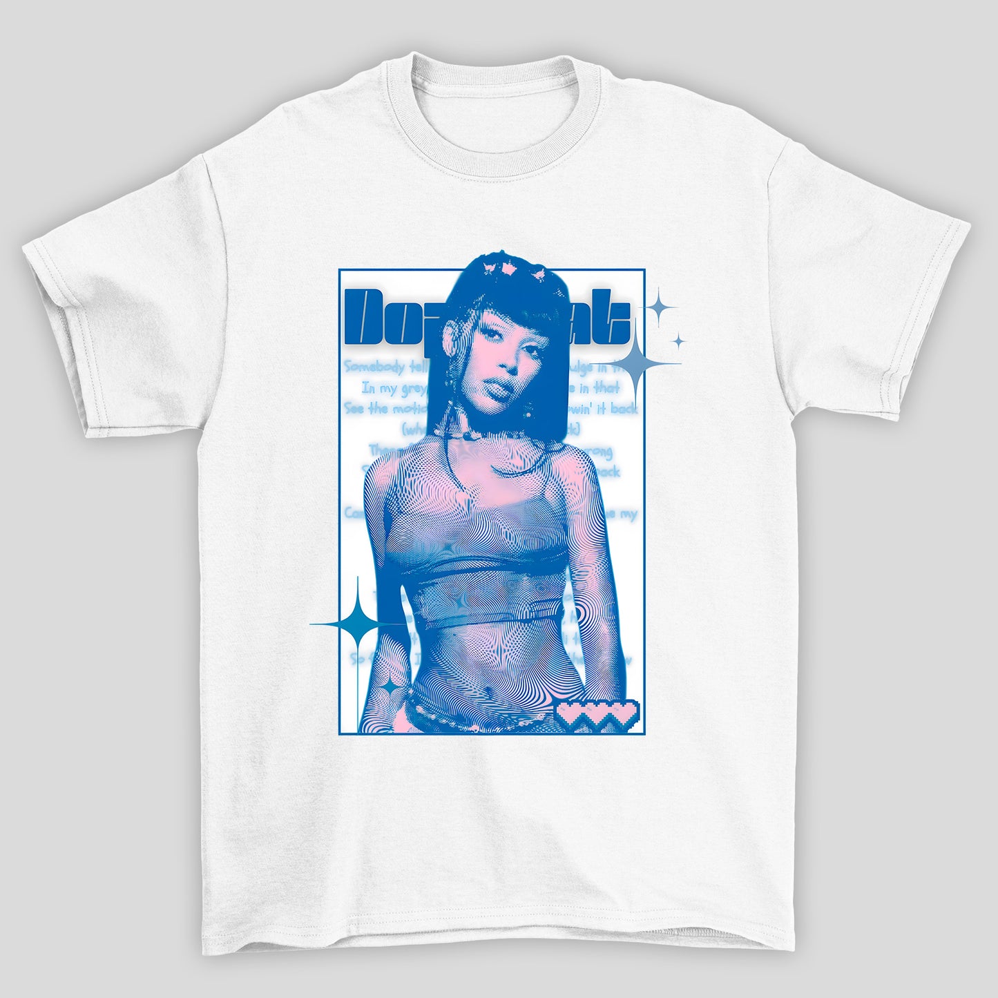 Camiseta Básica Doja Cat Blue Poster