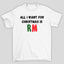 Camiseta Básica Christmas BTS All I Want For Christmas Is RM