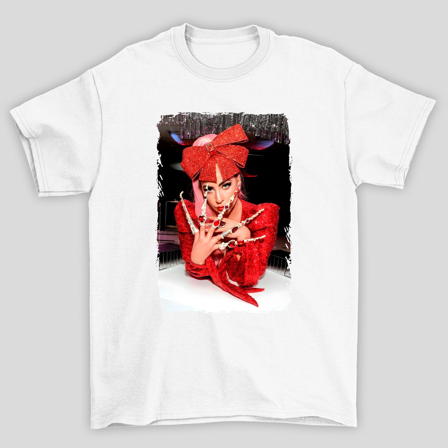 Camiseta Básica Christmas Lady Gaga