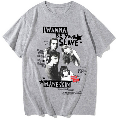 Camiseta Básica Maneskin I Wanna Be Your Slave