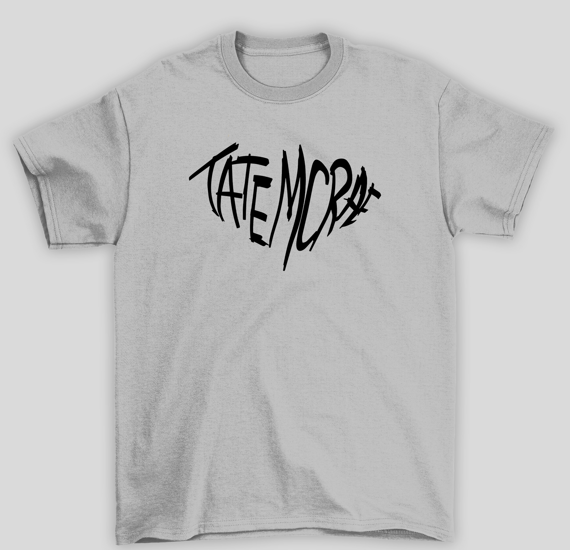 Camiseta Básica Tate McRae Love- cinza