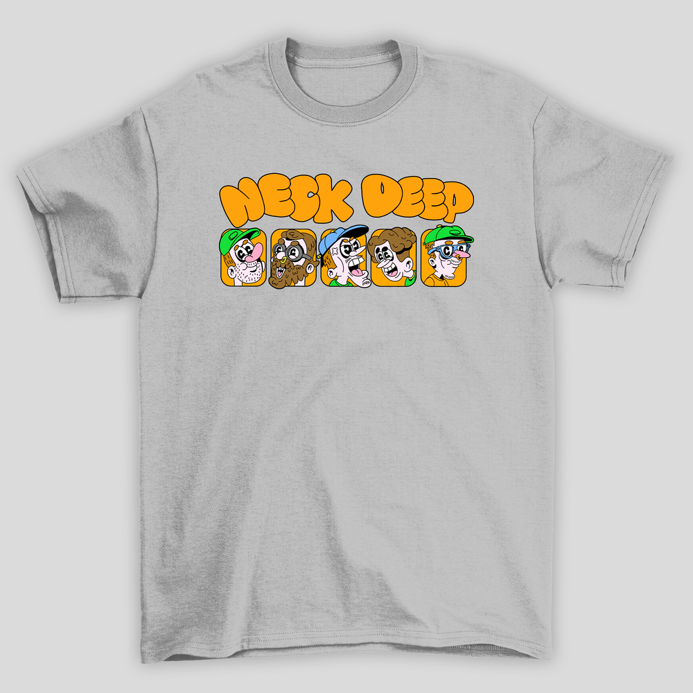 Camiseta Básica Neck Deep Cartoon