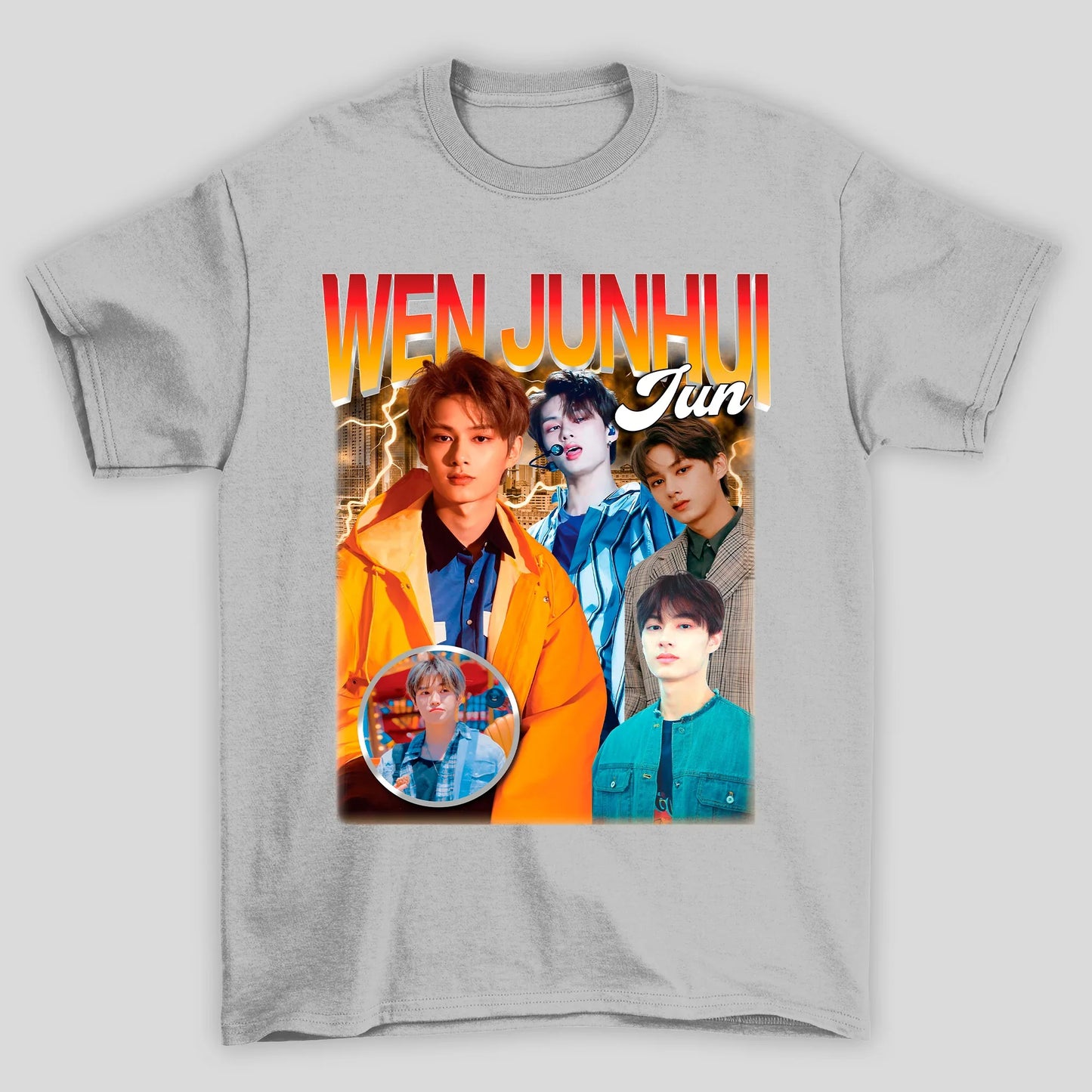 Camiseta Básica Seventeen Junhui Retro 90's