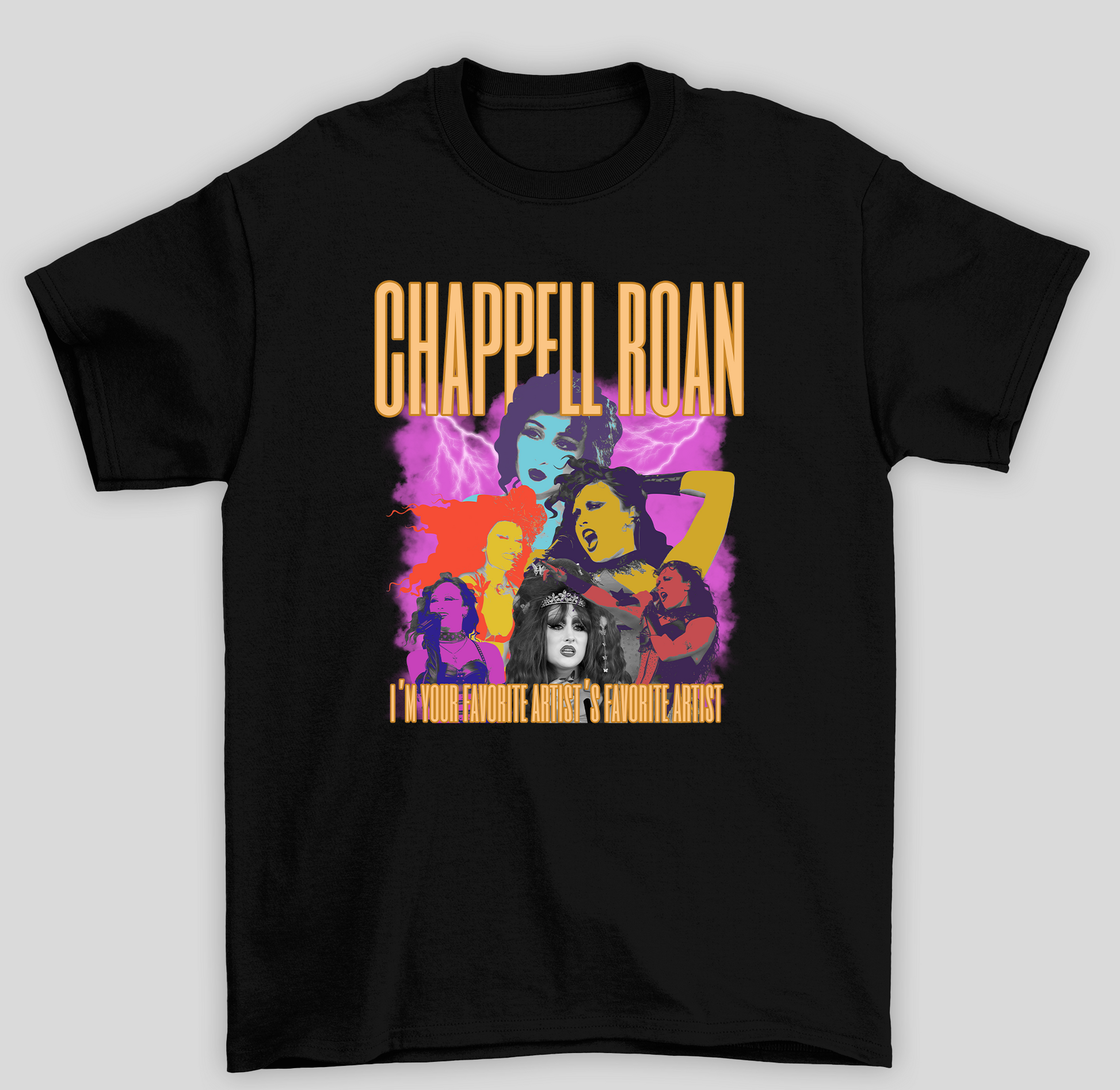 Camiseta Básica Chappel Roan Favorite Artist- preto