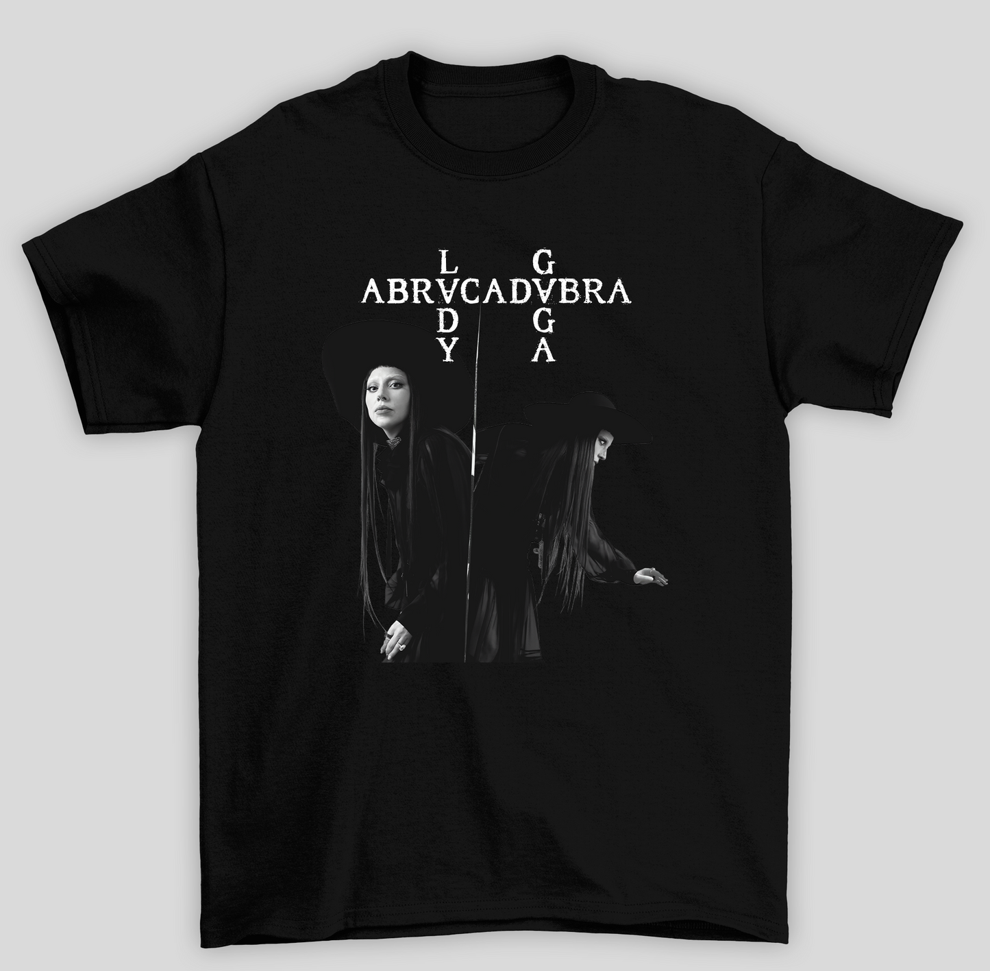 Camiseta Básica Lady Gaga Abacadabra Music- preto