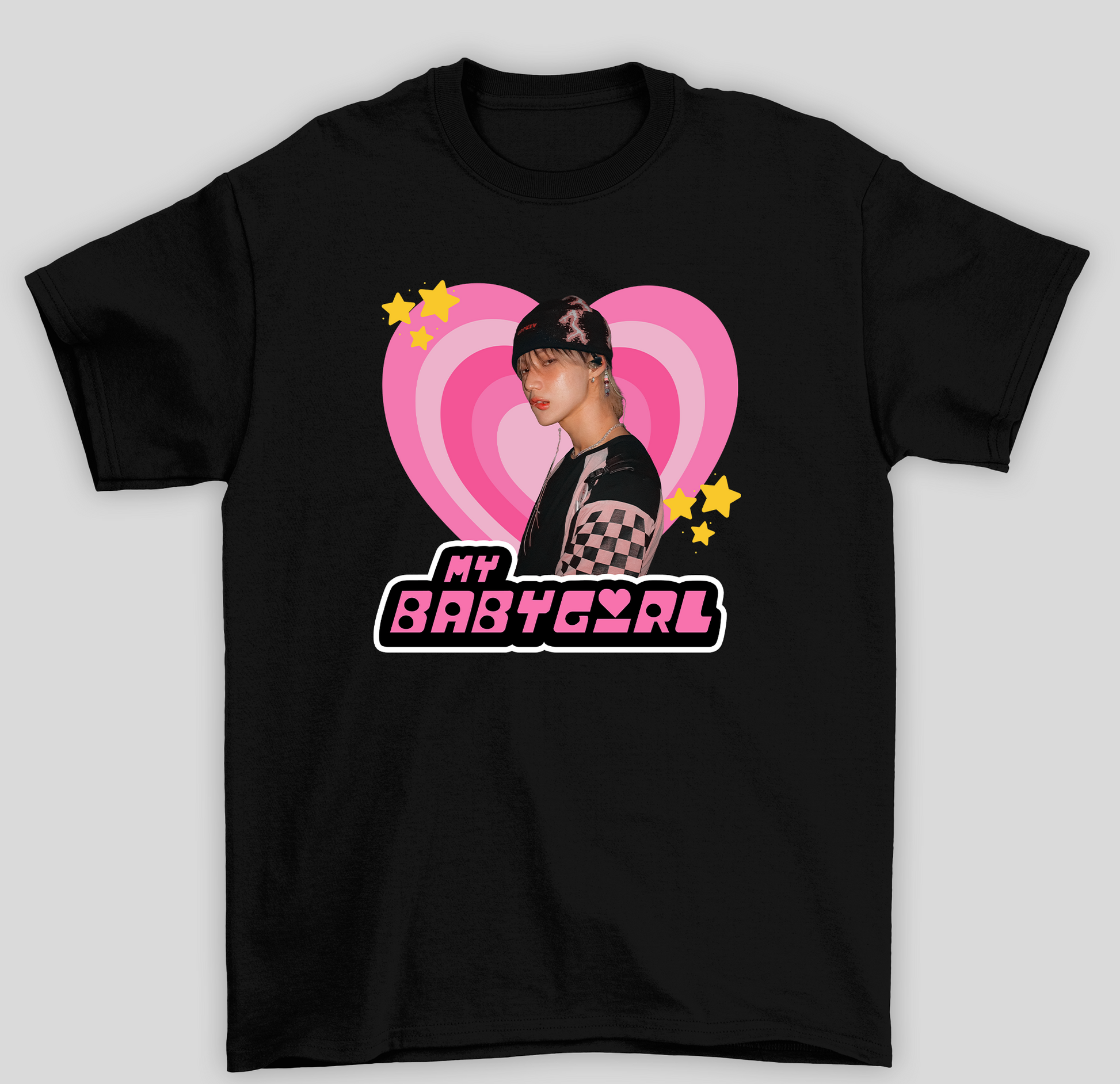 Camiseta Básica Shinee Taemin My Baby Girl- preto