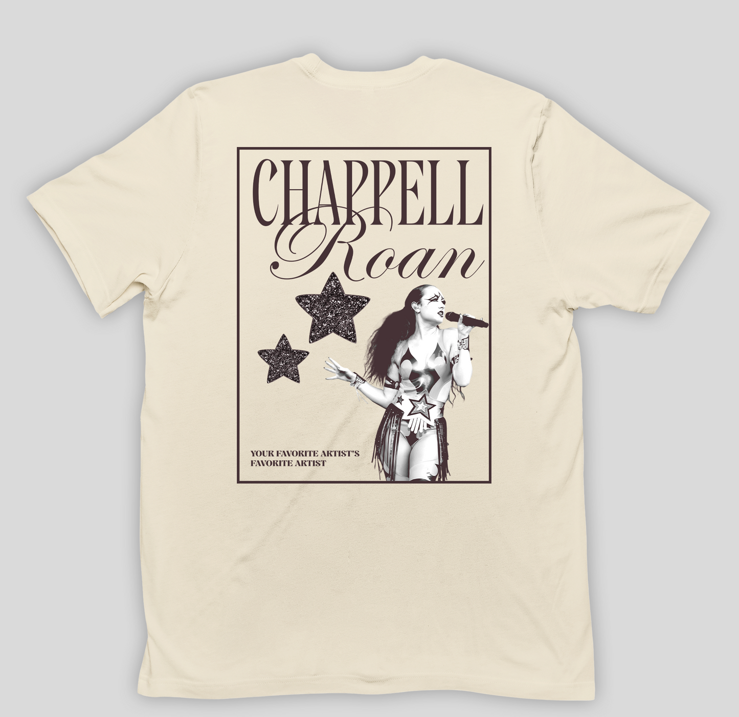 Camiseta Básica Chappel Roan Retro Vintage- pérola