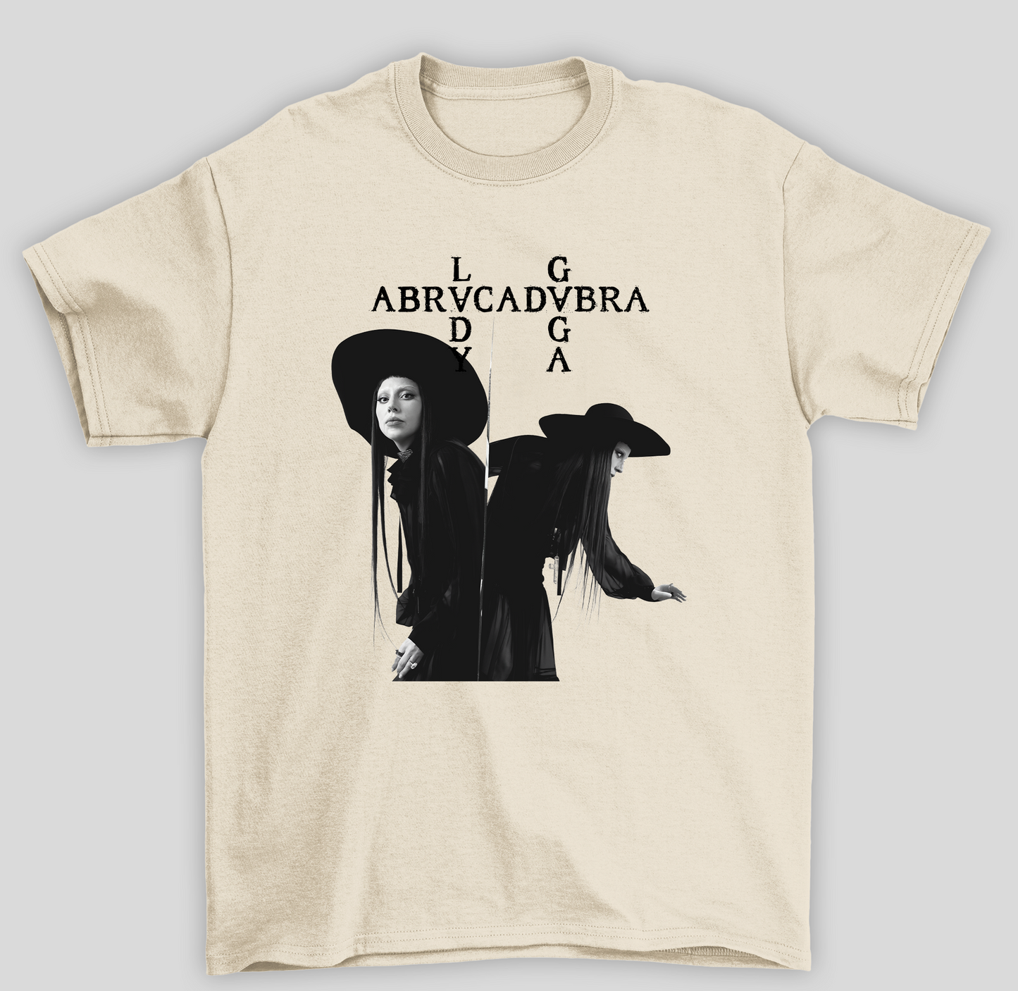 Camiseta Básica Lady Gaga Abacadabra Music- pérola