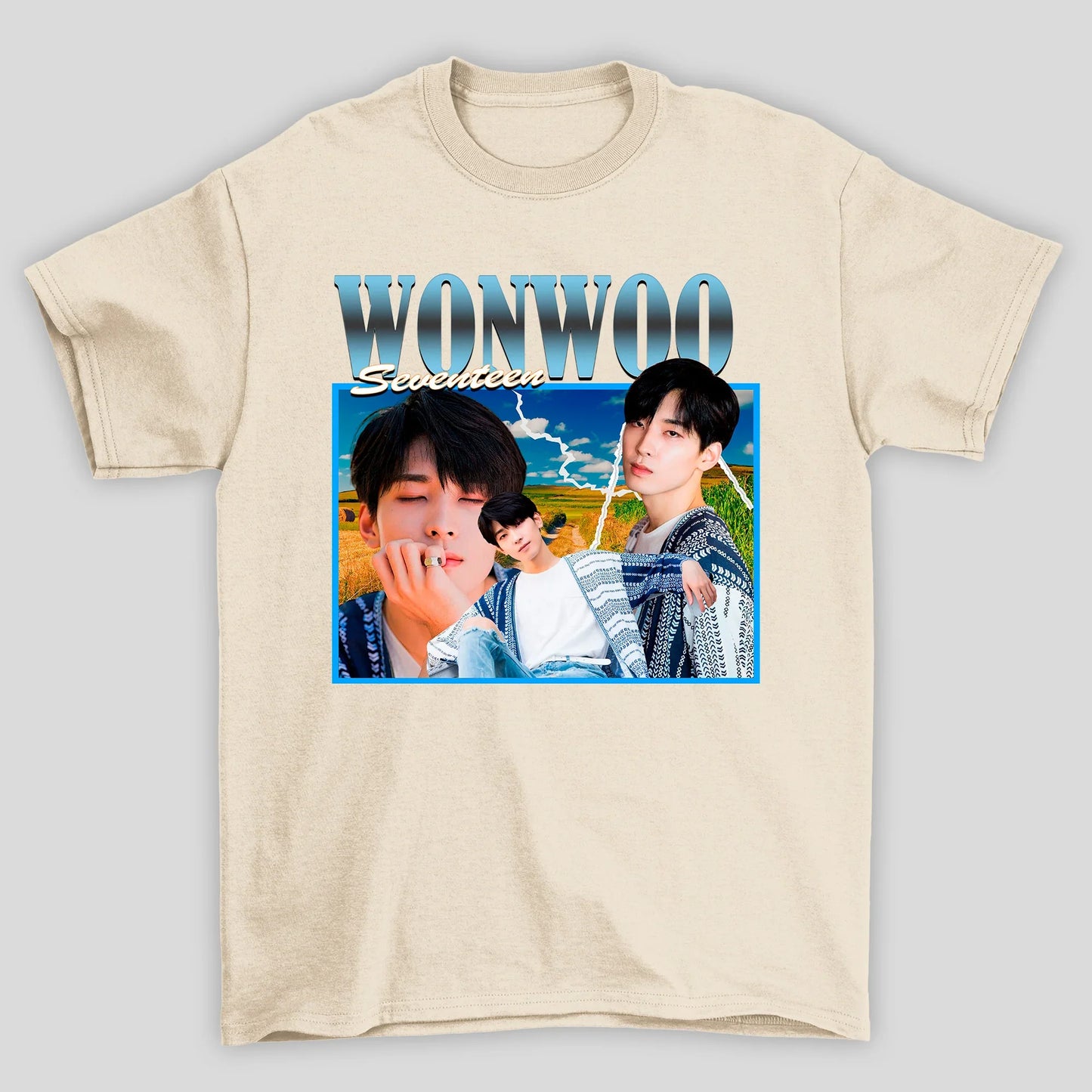 Camiseta Básica Seventeen Wonwoo Graphic