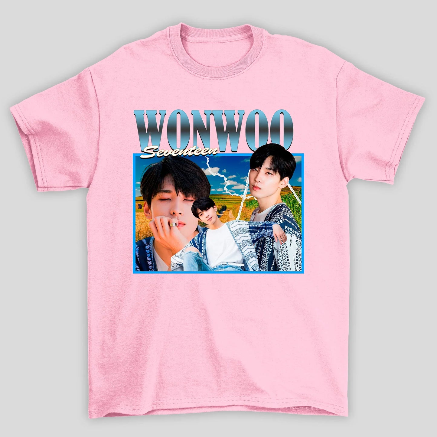 Camiseta Básica Seventeen Wonwoo Graphic