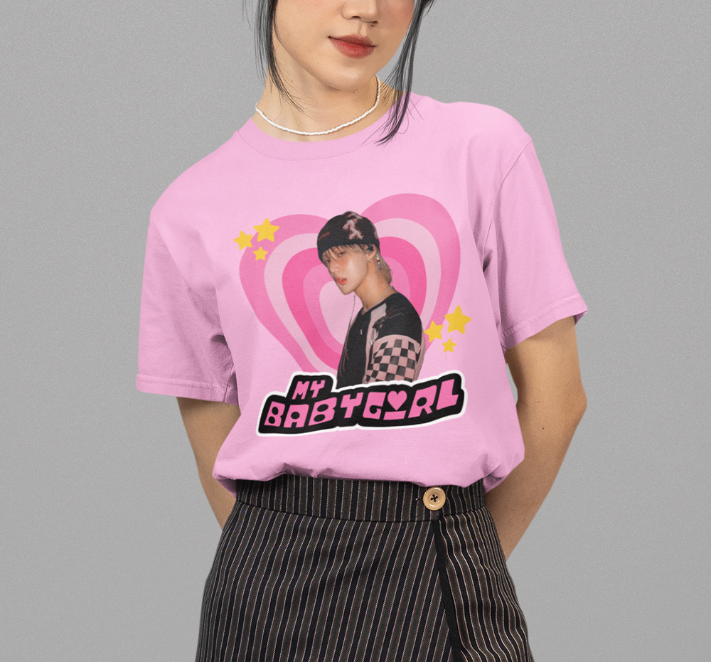 Camiseta Básica Shinee Taemin My Baby Girl- rosa bebe