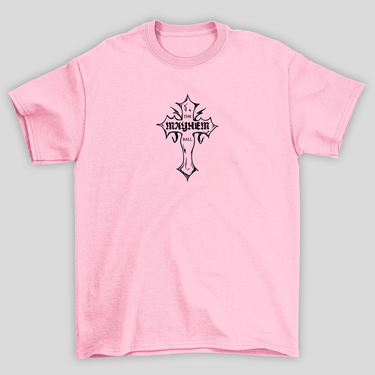 Camiseta Básica Lady Gaga Cruz Logo Mayhem