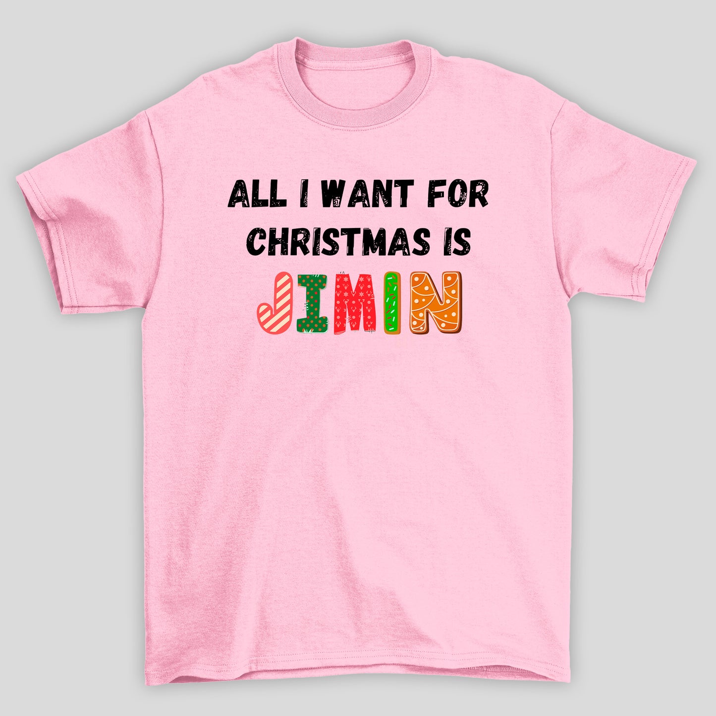 Camiseta Básica Christmas BTS All I Want For Christmas Is Jimin