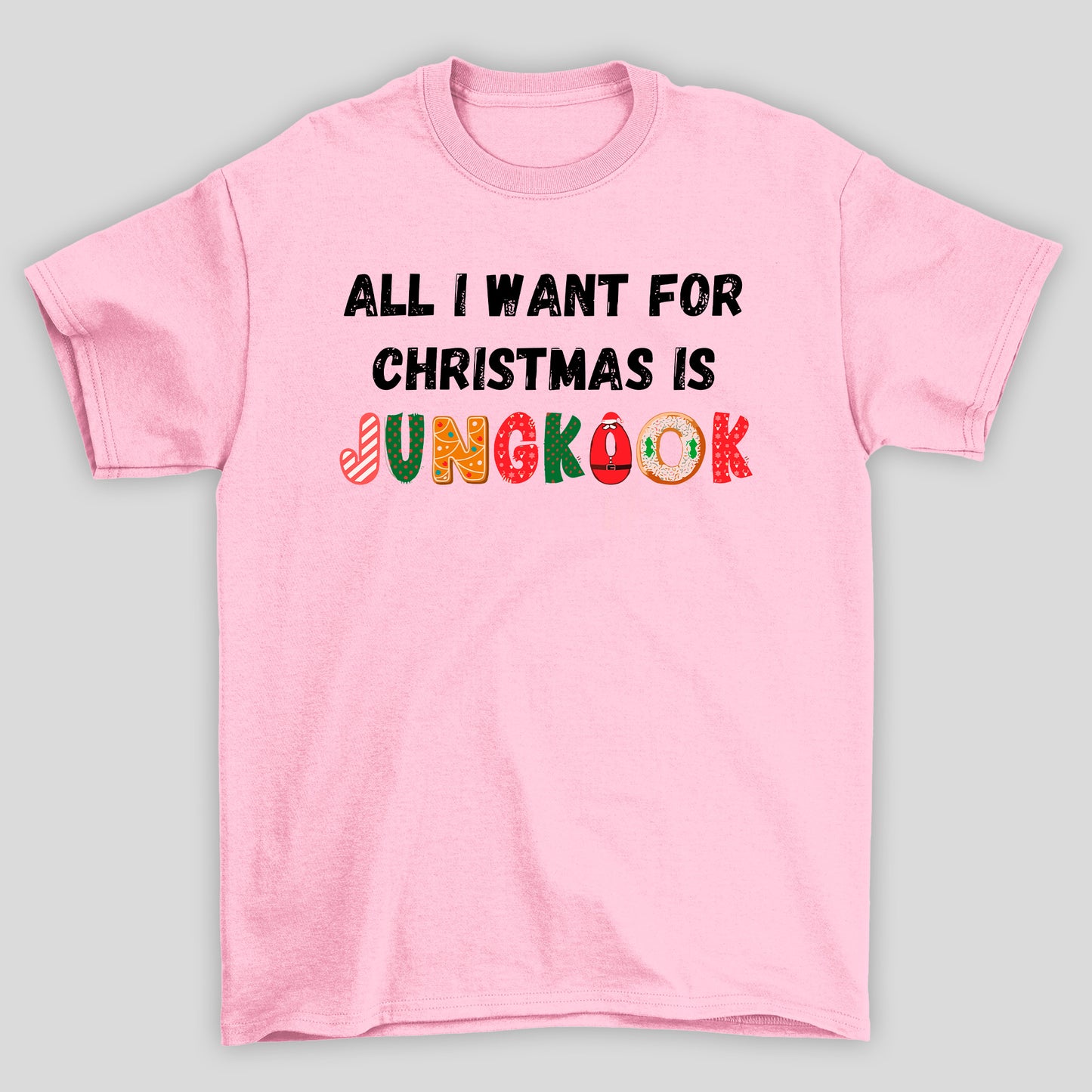 Camiseta Básica Christmas BTS All I Want For Christmas Is Jungkook