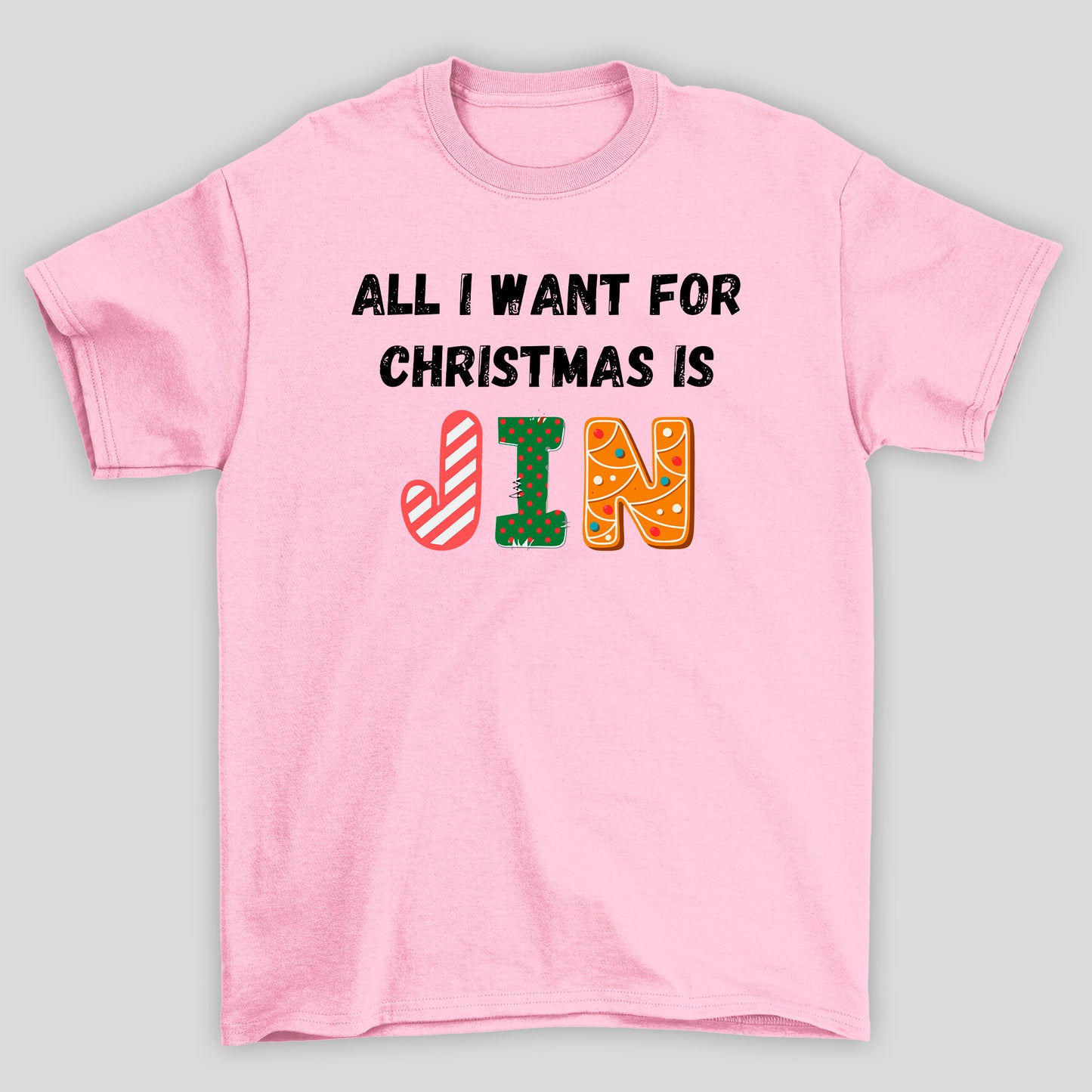 Camiseta Básica Christmas BTS All I Want For Christmas Is Jin