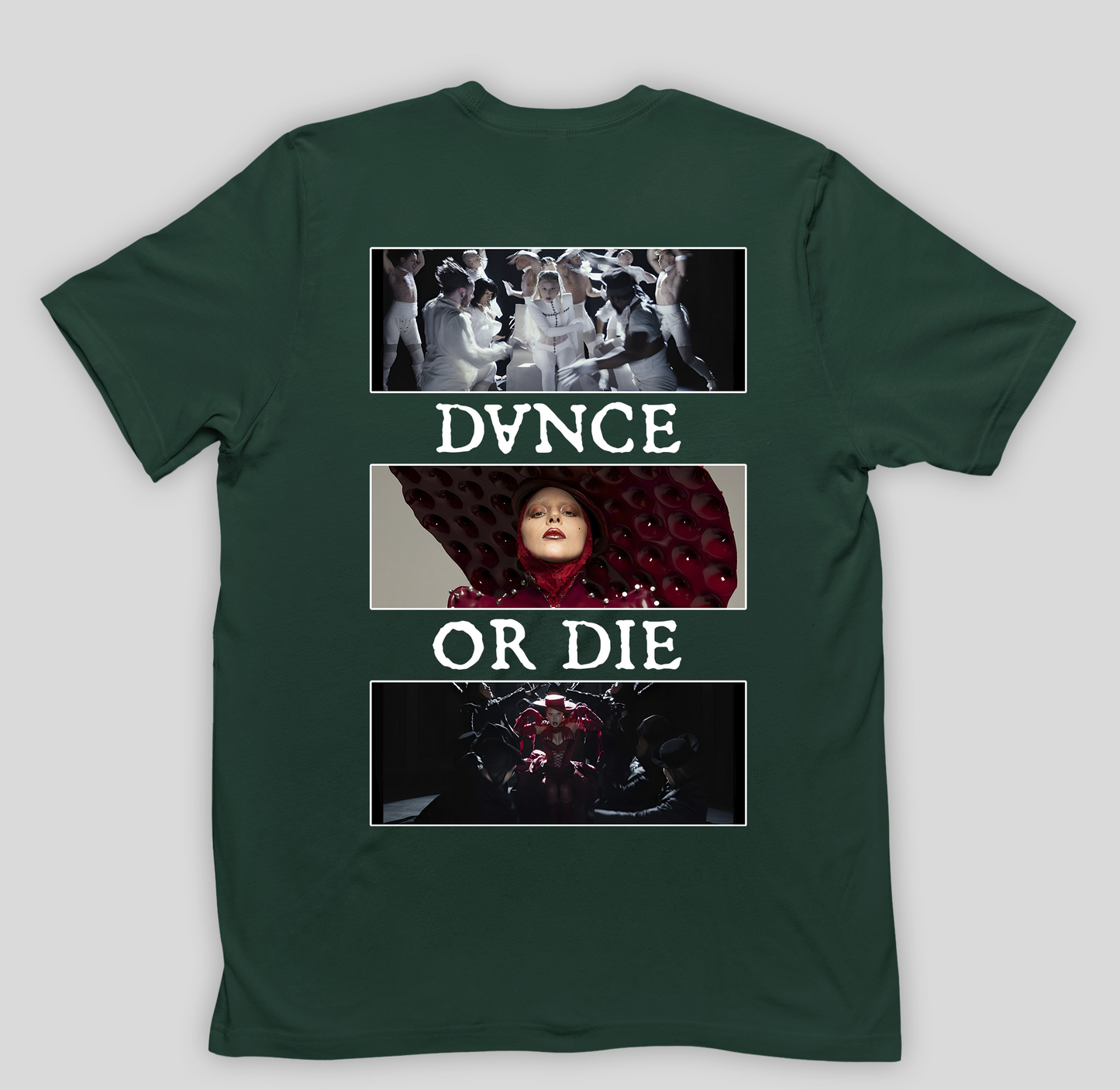 Camiseta Básica Lady Gaga Dance Or Die- VERDE