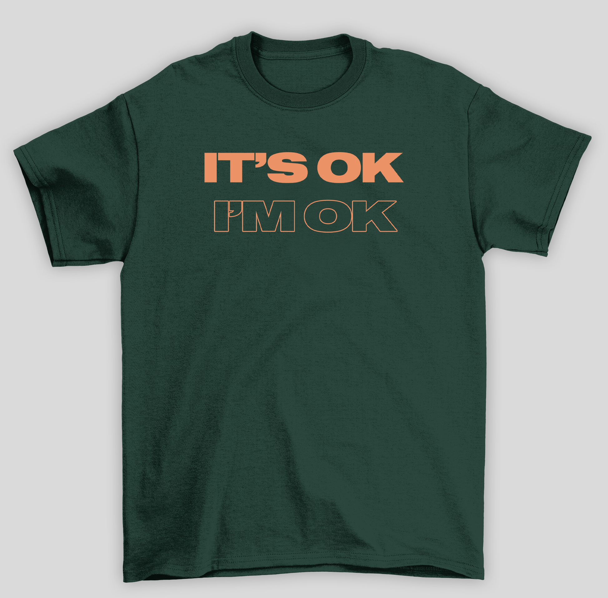 Camiseta Básica Tate McRae It's Ok I'm Ok- verde