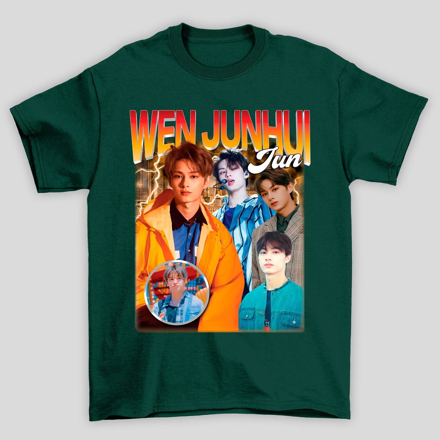 Camiseta Básica Seventeen Junhui Retro 90's