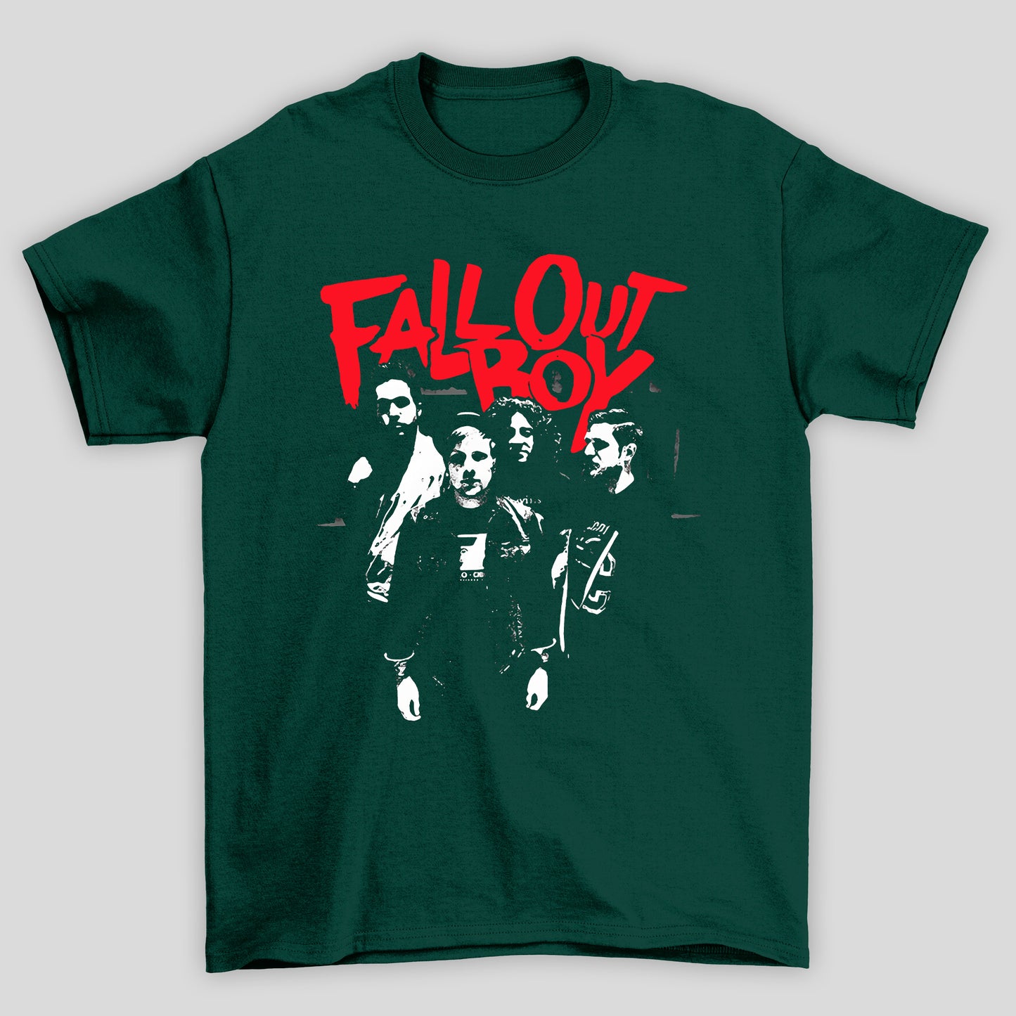 Camiseta Básica  Preto e Branco Fall Out Boy