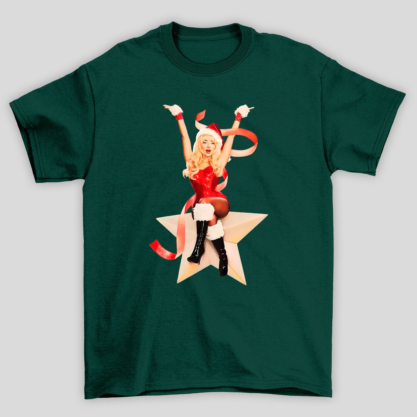 Camiseta Básica Christmas Sabrina Carpenter Natal Star