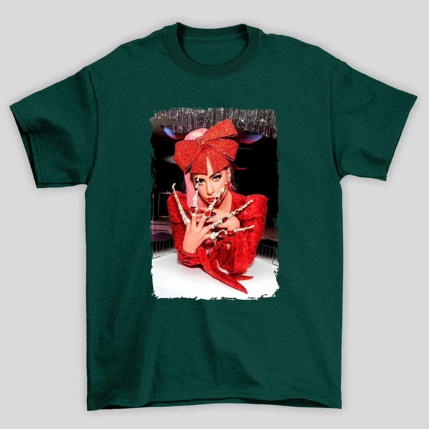 Camiseta Básica Christmas Lady Gaga