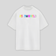 Camiseta Oversized Travis Scott Astroworld Logo- branco