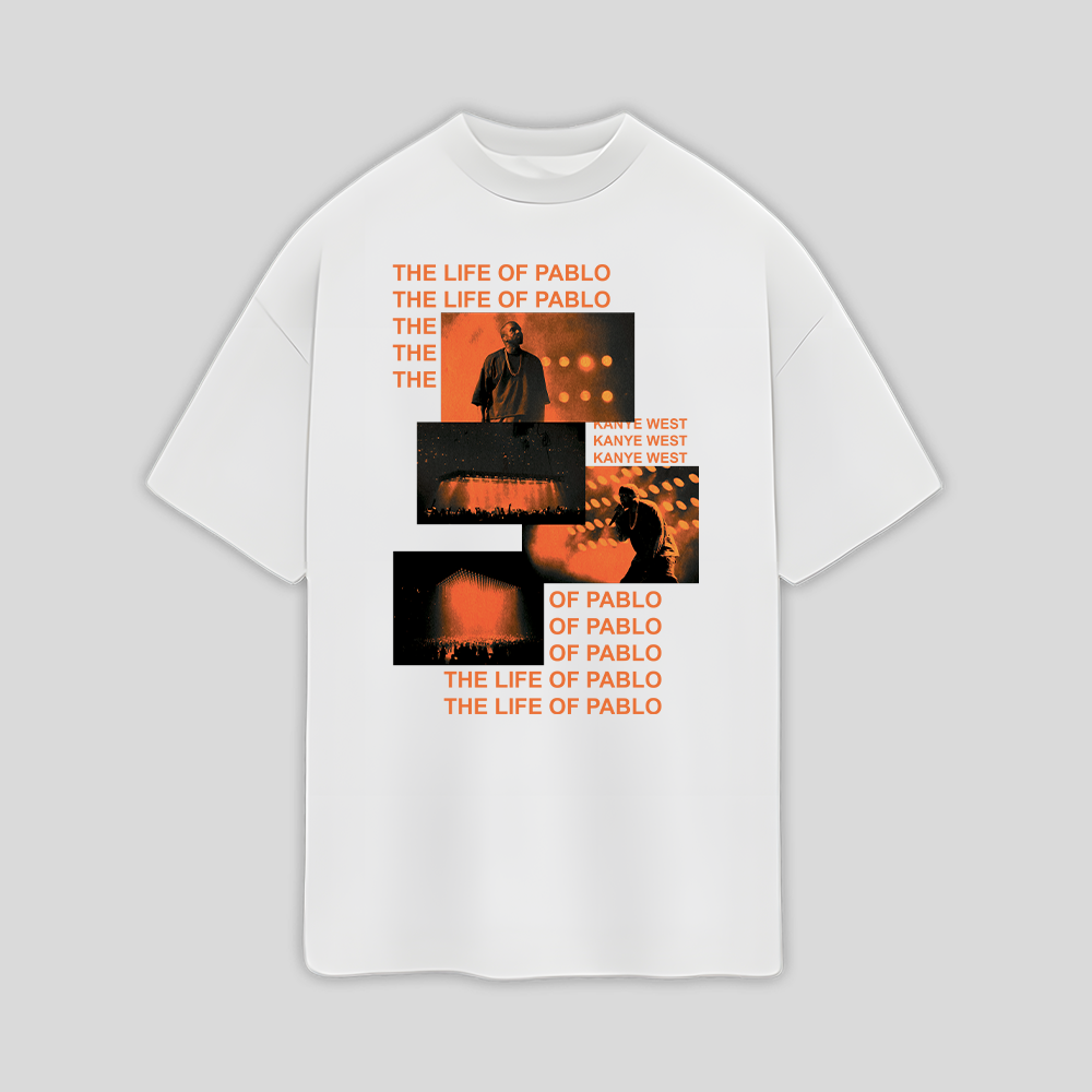 Camiseta Oversized Kanye West The Life Of Pablo- branco