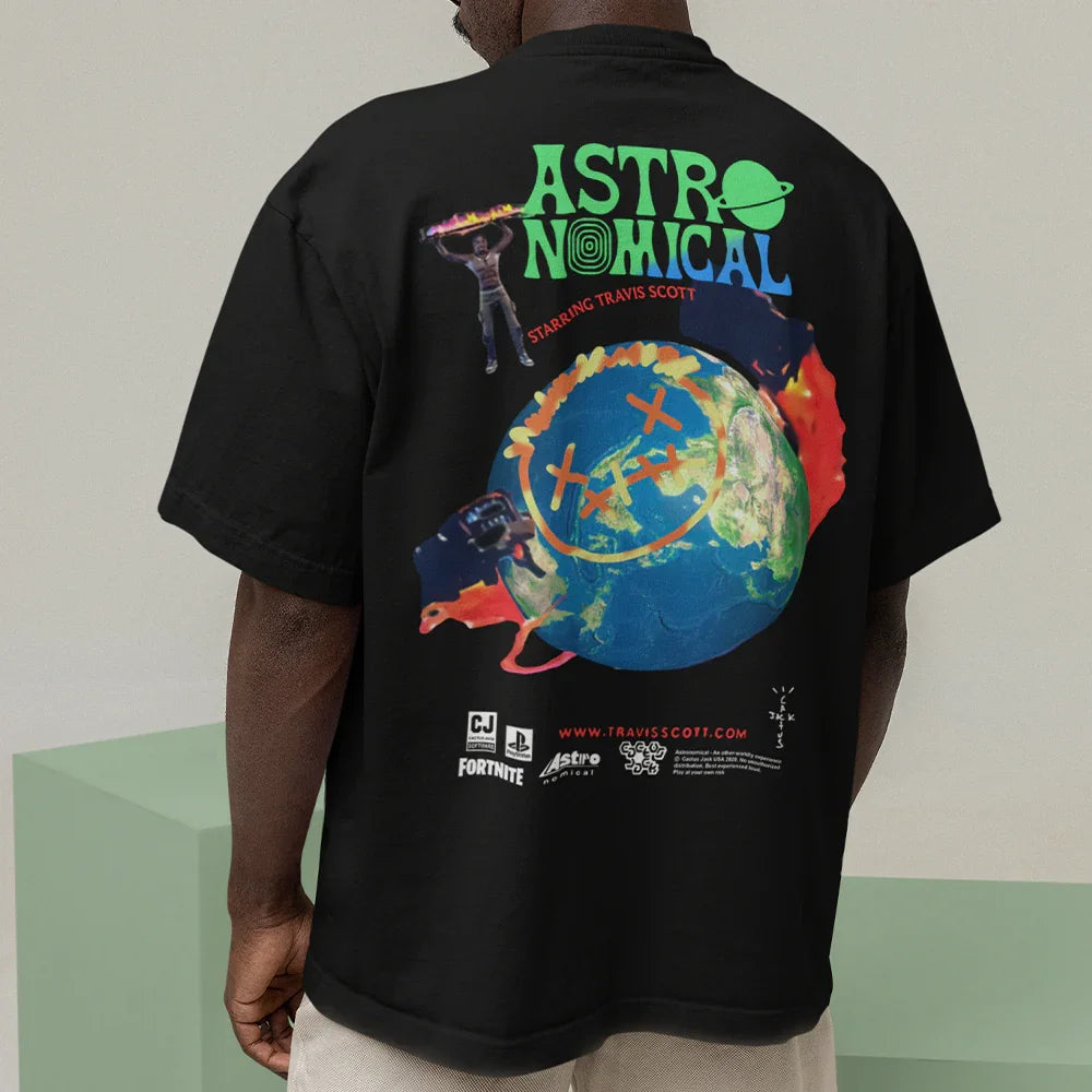 Camiseta Oversized Travis Scott Astroworld Logo – Saoko