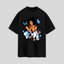 Camiseta Oversized Lauryn Hill Butterfly - preto