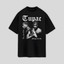 Camiseta Oversized Tupac Rapper 2pac- preto