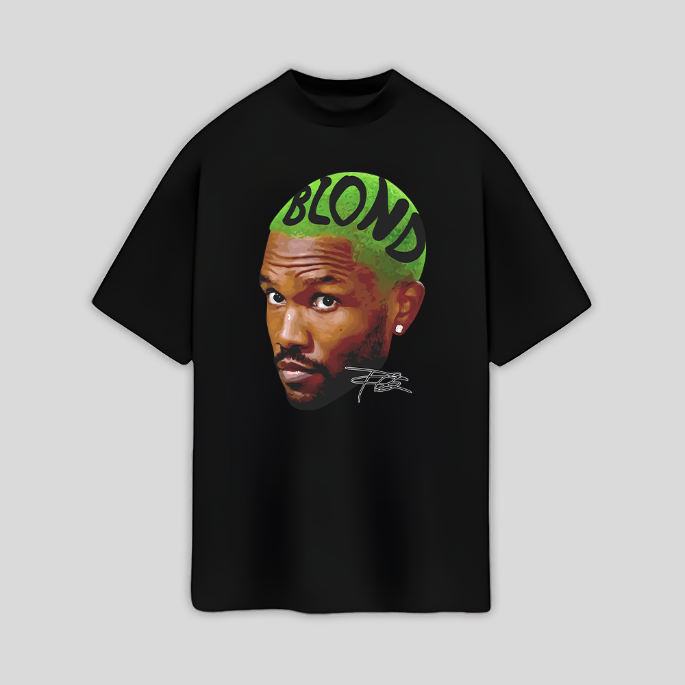 Camiseta Oversized Frank Ocean Merch- preto