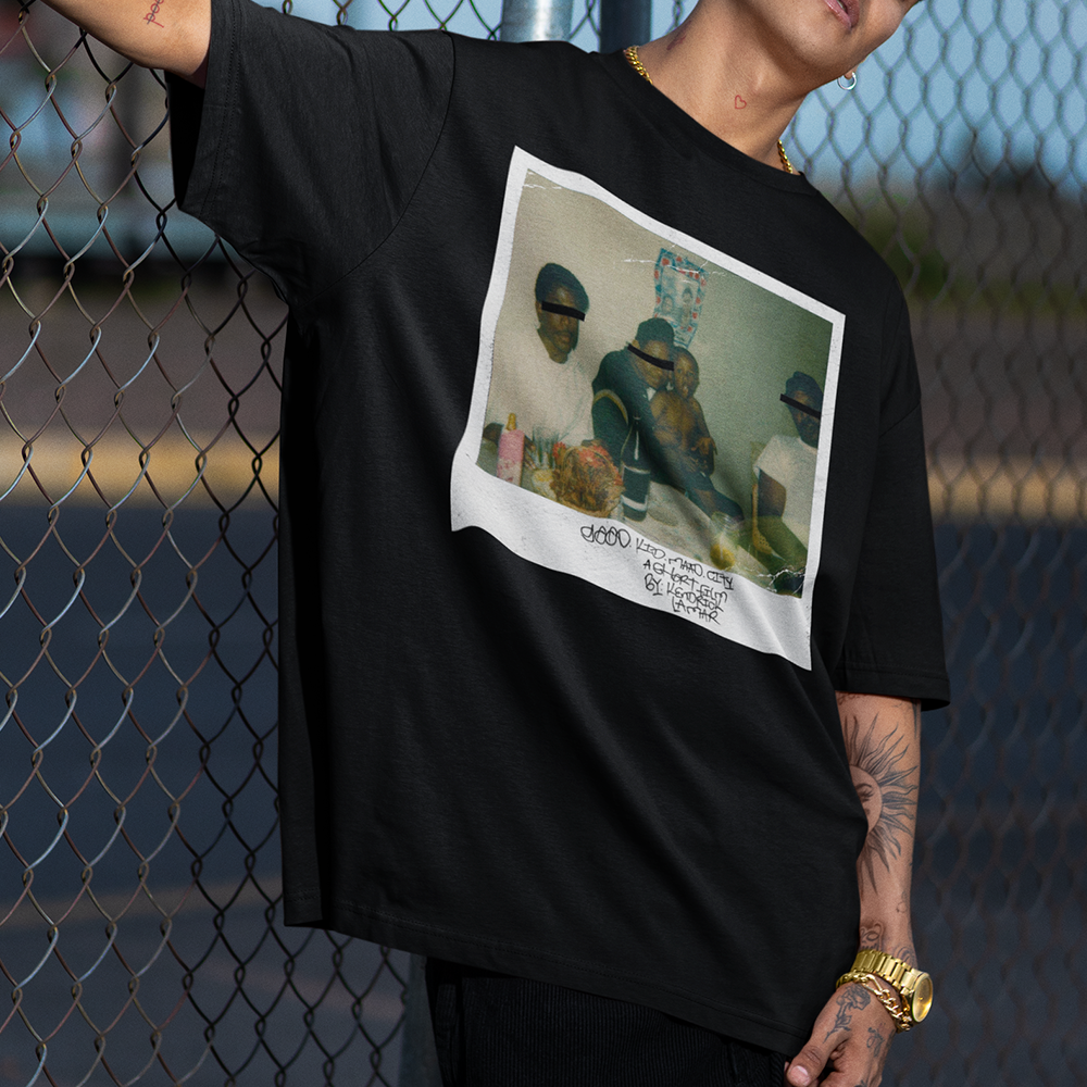 Camiseta Oversized Kendric Lamar Good Kid - preto