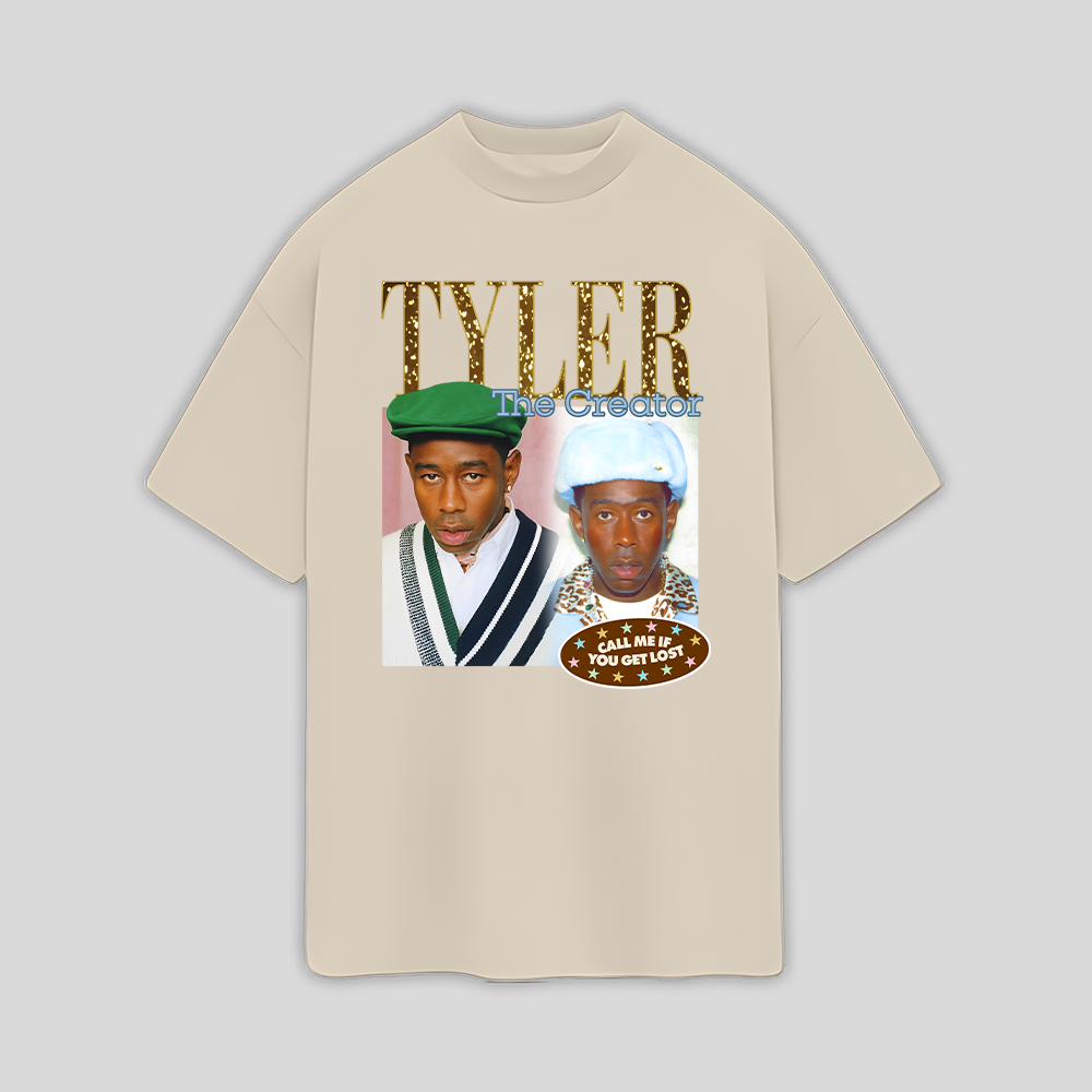 Camiseta Oversized Tyler The Creator Graphic- pérola