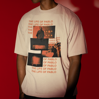 Camiseta Oversized Kanye West The Life Of Pablo- pérola