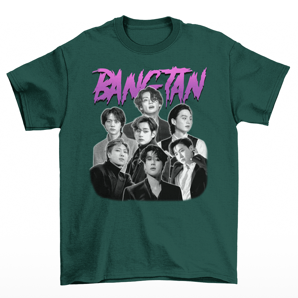 camiseta basica verde bangtan bts