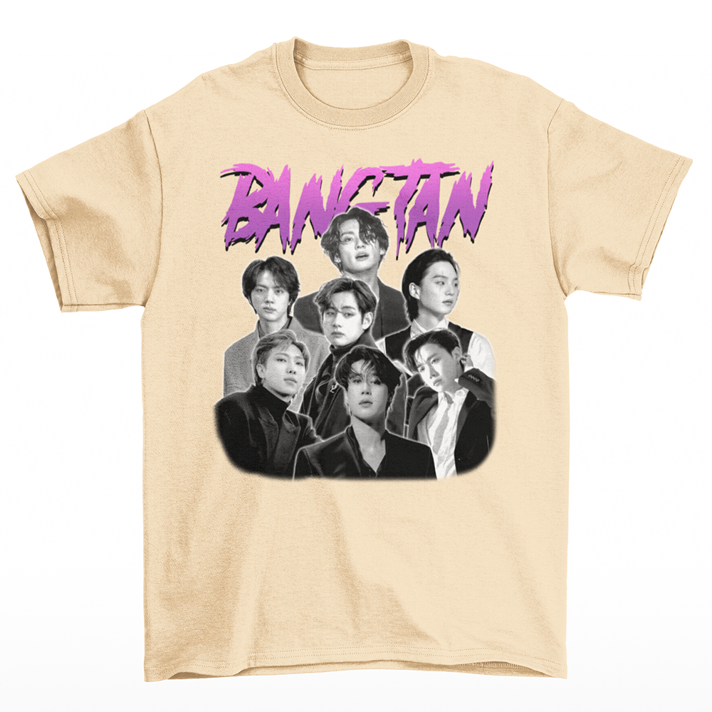 camiseta basica pérola bangtan bts