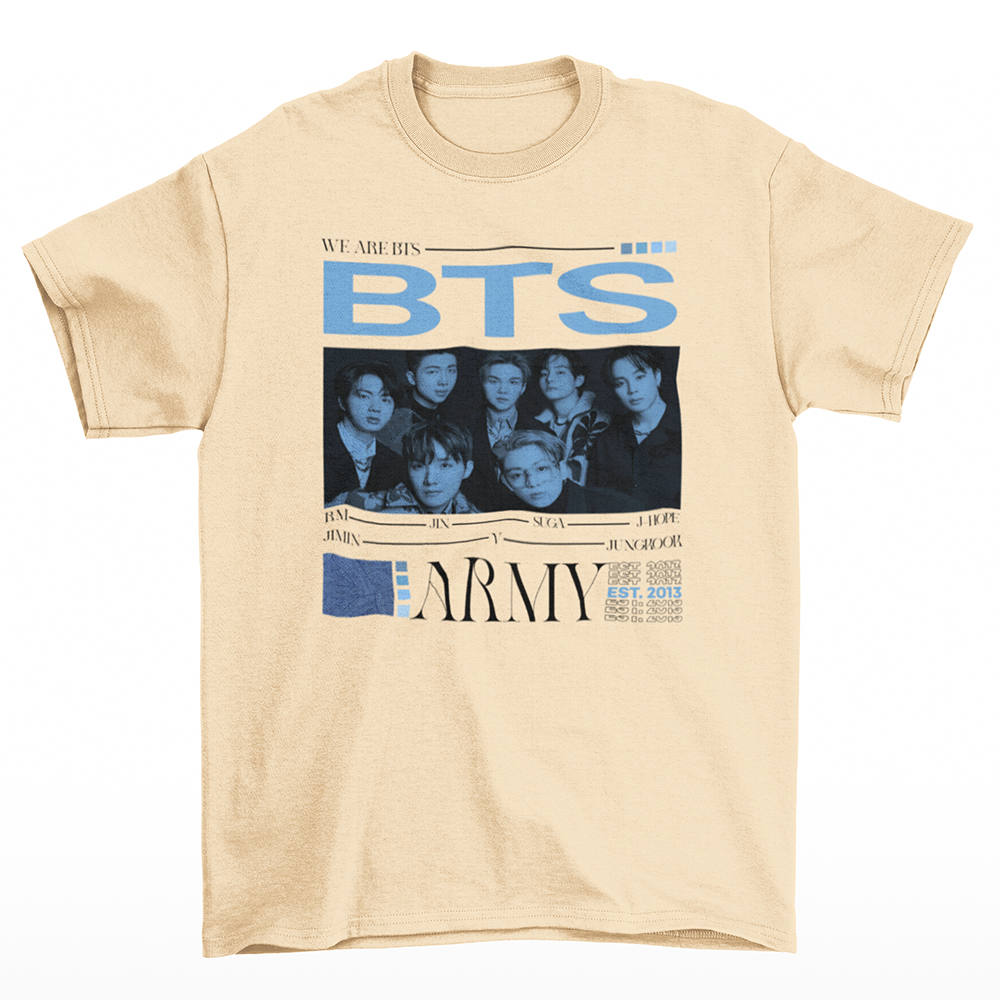 Camiseta Básica BTS We Are BTS- pérola