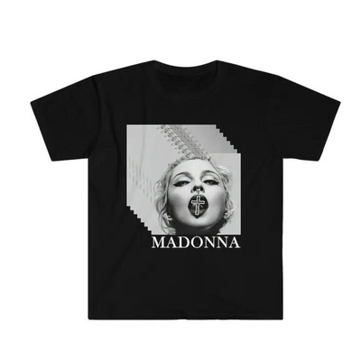 Camiseta Básica Madonna Black & White Minimalist