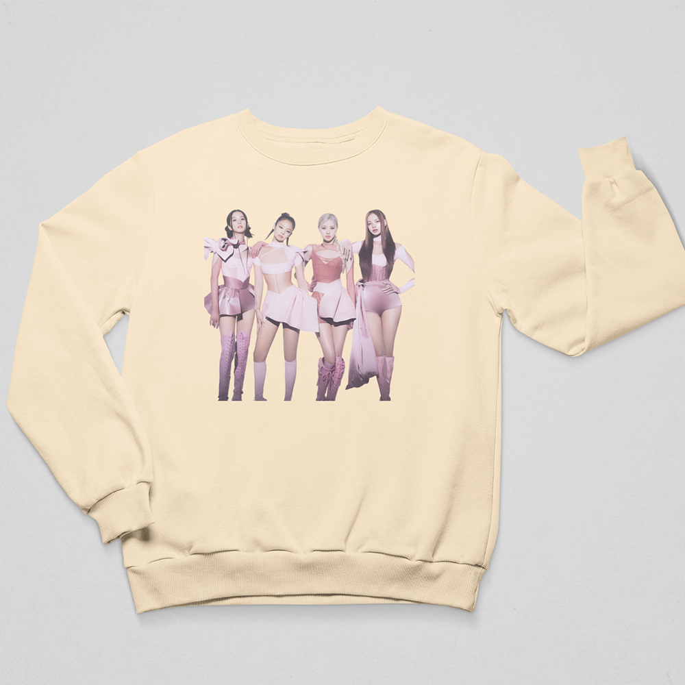 Moletom Gola Redonda Merch Graphic Blackpink-PEROLA