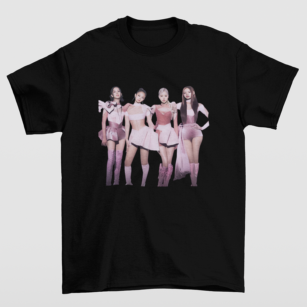 Camiseta Básica Merch Graphic Blackpink-PRETO