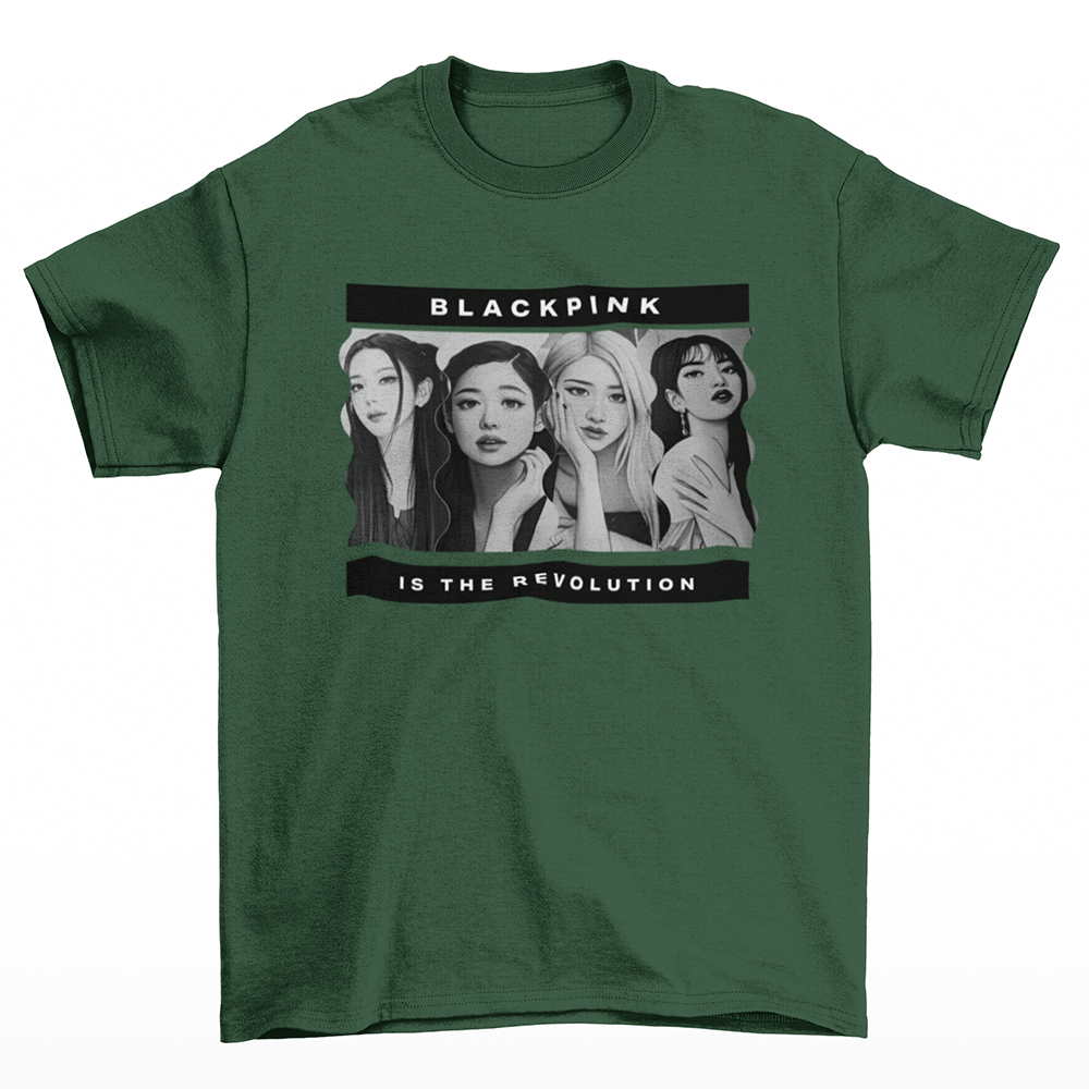 Camiseta Básica Revolution Design Blackpink-VERDE