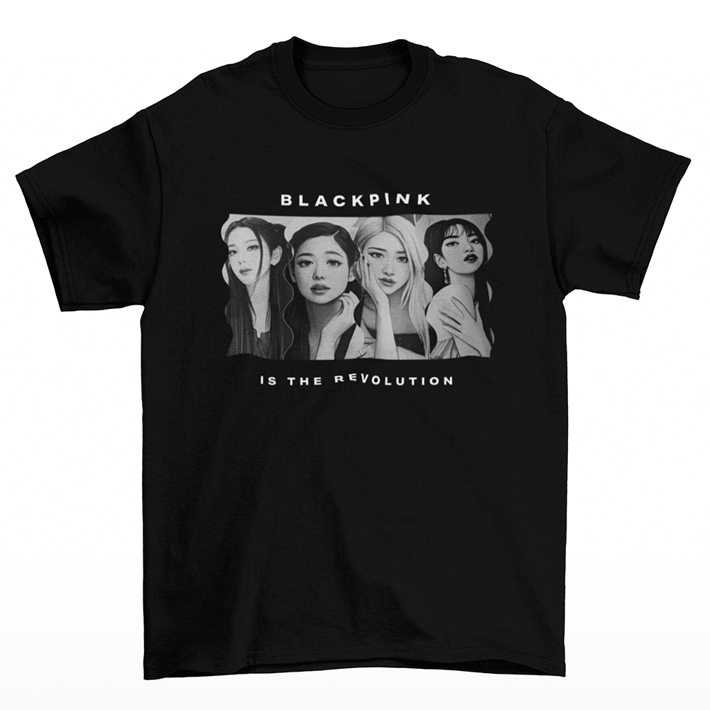 Camiseta Básica Revolution Design Blackpink-PRETO